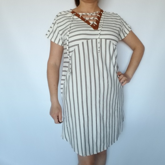 NWT PAPER CRANE ANTHROPOLOGIE FRENCH TERRY DRESS - Picture 4 of 5